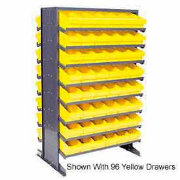 B382159 QPRD-801 Double Sided Rack with 48 Gray Euro Drawers - 24 x 36 x 60 in.