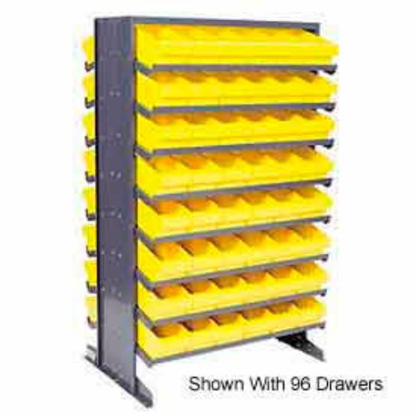 B382171 QPRD-801 Double Sided Rack with 48 Yellow Euro Drawers - 24 x 36 x 60 in.