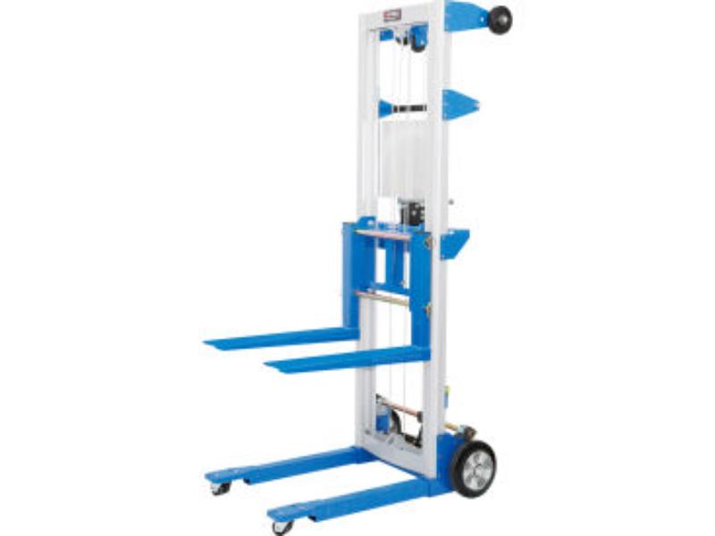 Global Industrial 989053 No. 153 Lightweight Hand Operated Lift Truck - Capacity Fixed Legs, Silver & Blue - 400 lbs