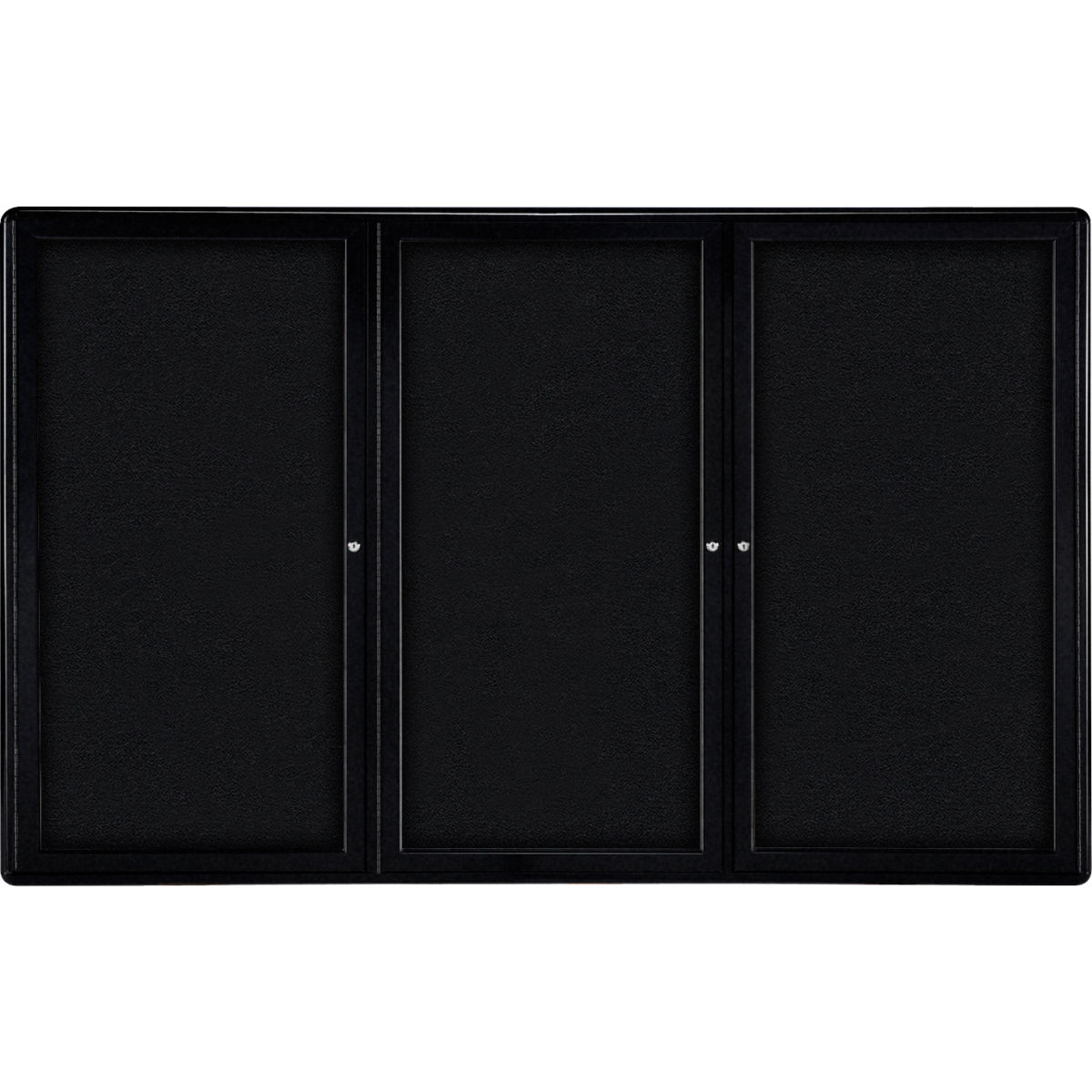 48 x 72 in. Indoor 3 Door Black Ovation Bulletin Board with Black Frame