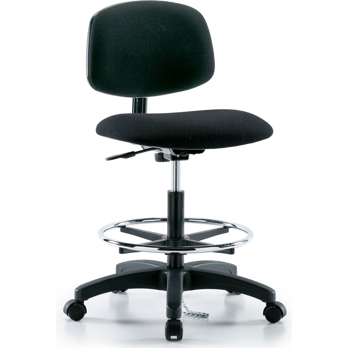 695535 Interion ESD Fabric Black Stool -  E-Com