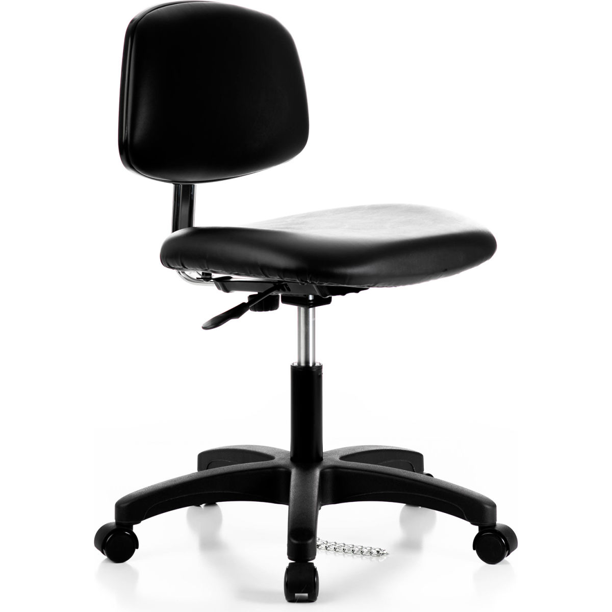 695536 Interion ESD Vinyl Black Chair -  E-Com