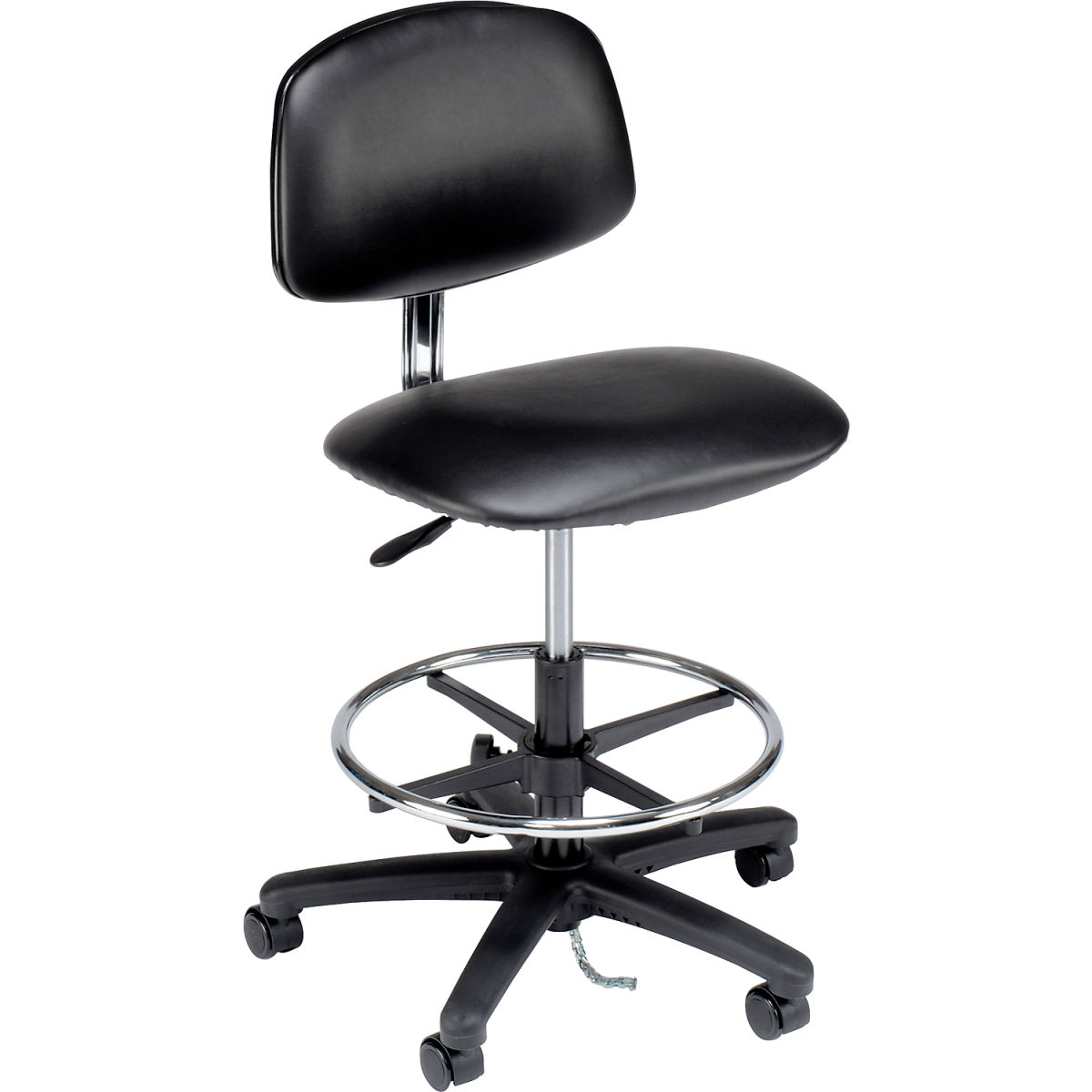 695537 Interion ESD Vinyl Black Stool -  E-Com