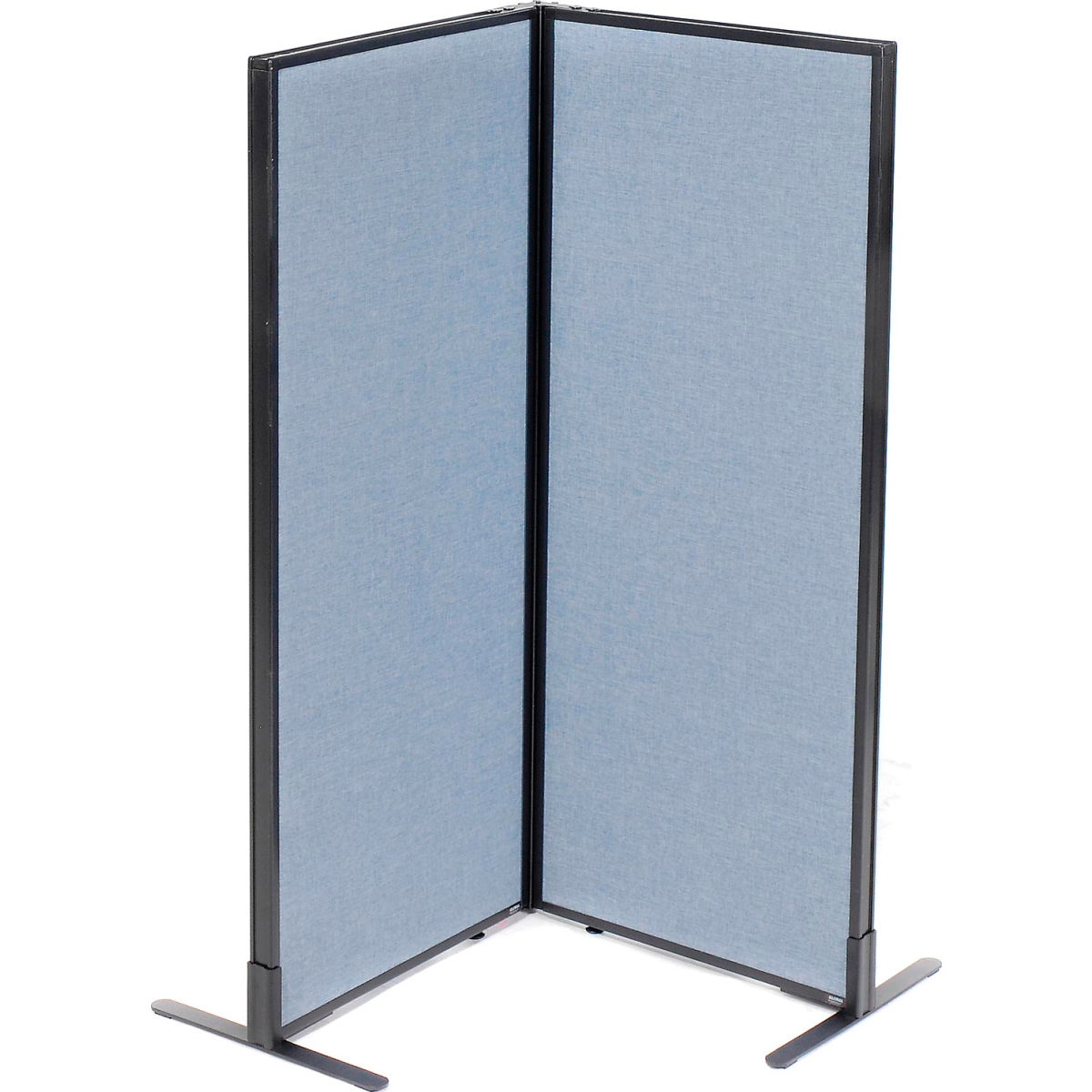 Picture of Global Industrial 695062BL Interion Freestanding 2-Panel Corner Room Divider&#44; Blue - 24.25 x 60 in.
