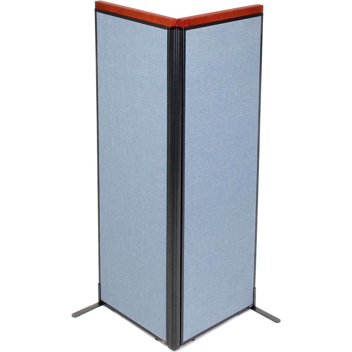 Picture of Global Industrial 695071BL Interion Deluxe Freestanding 2-Panel Corner Room Divider&#44; Blue - 24.25 x 73.5 in.