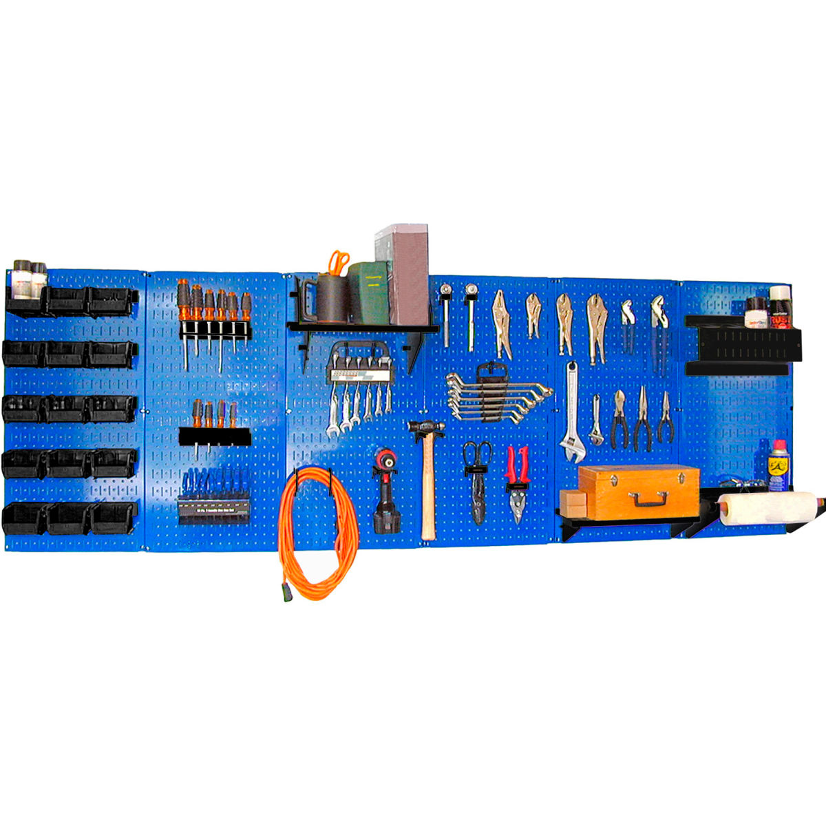 Pegboard Master Workbench Kit, Blue & Black - 96 x 32 x 9 in.