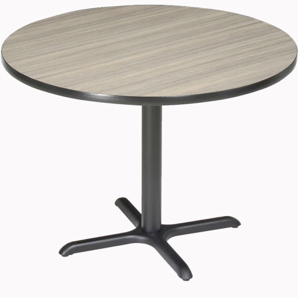 695805CL 42 in. Interion Round Counter Height Restaurant Table, Charcoal