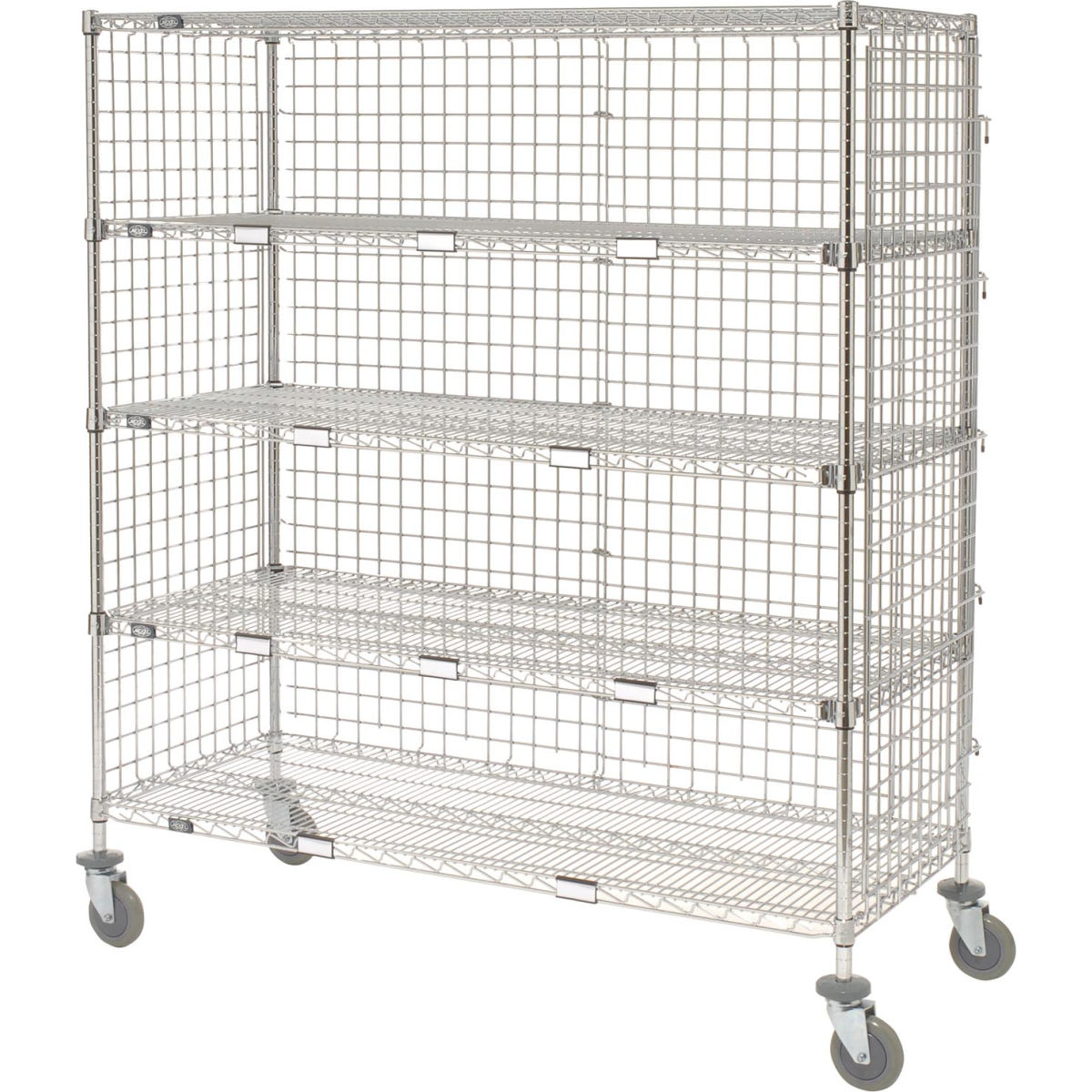 800 lbs Nexel Enclosed Wire Exchange Truck with 5 Wire Shelves