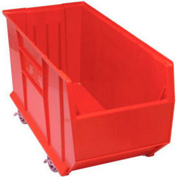 Quantum Food Service QUS994MOB RD Hulk Mobile Stack Shelf Container - 35 7/8 x 16 1/2, Red