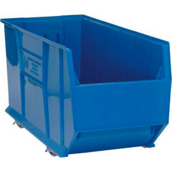 Quantum Food Service QUS996MOB BL Hulk Mobile Stack Shelf Container - 35 7/8 x 19 7/8, Blue