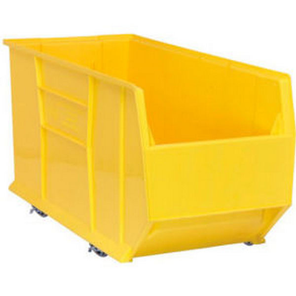 Quantum Food Service QUS996MOB YL Hulk Mobile Stack Shelf Container - 35 7/8 x 19 7/8, Yellow