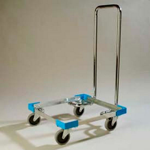 21.75 & 35.5 in. C2222A14 - OptiClean Open Aluminum Dolly with Handle - Blue