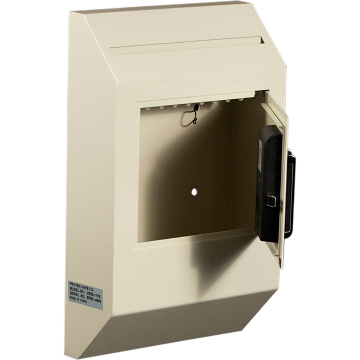 Letter Size Wall Drop Box with Electronic Lock WDB-110E, Beige - 10 x 4 x 16.37 in.
