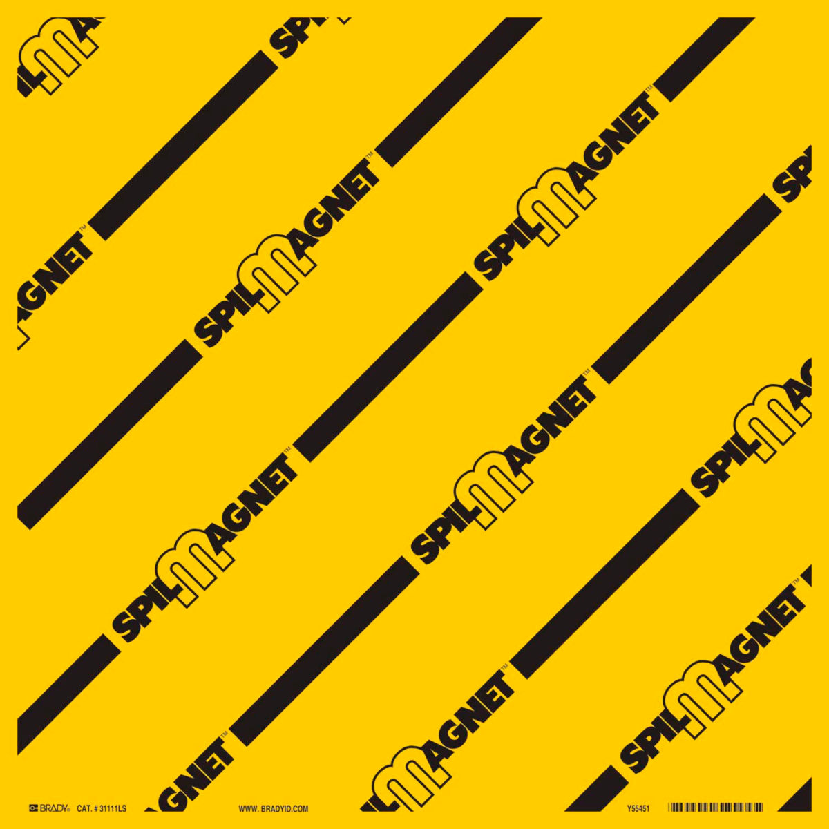 Spill Magnet Drain Cover, Yellow & Black - 24 x 24 in.