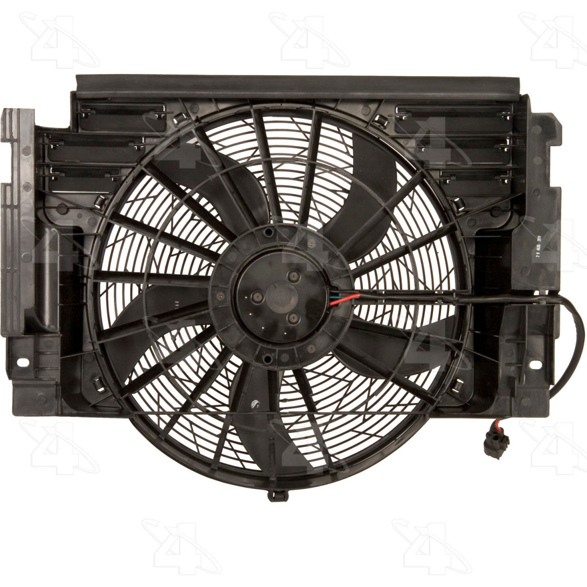 Four Seasons B2473275 76164 Condenser Fan Motor Assembly for 2004-2006 BMW X3 - Black