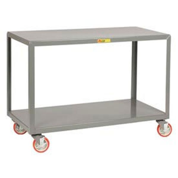 1000 lbs Mobile Table, 2 Shelves - 24 x 36 in.