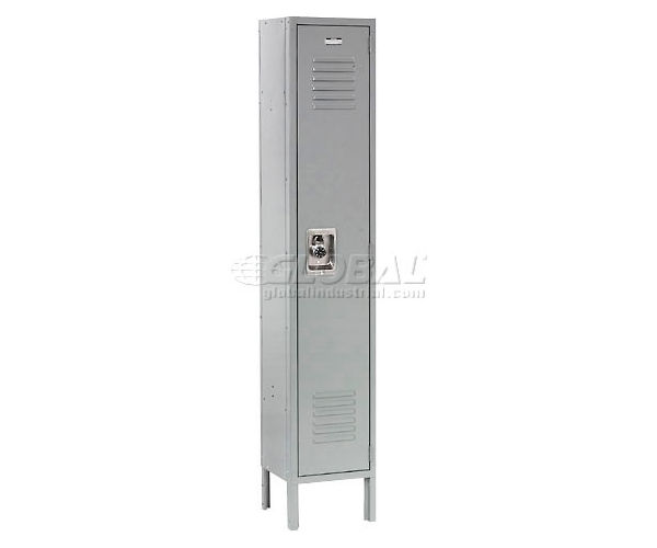 Infinity Single Tier 1 Door Assembled Locker, Gray - 12 x 12 x 60 in.