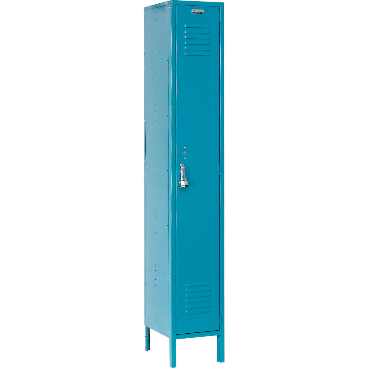 Global Industrial PS1216AB Paramount Single Tier 1 Door Assembled Locker, Blue - 12 x 12 x 60 in.