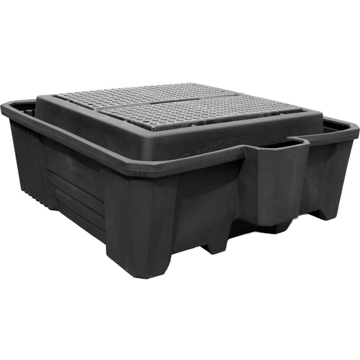 3000 lbs 5469-BD-D Black Diamond IBC Containment Pallet with Drain