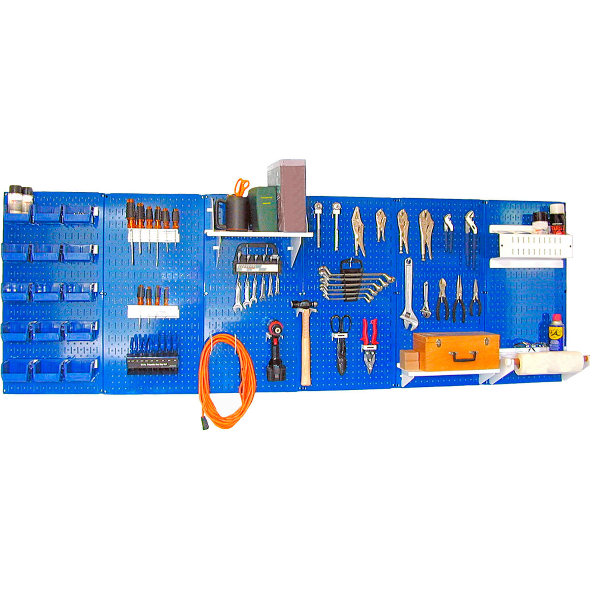 Picture of Wall Control B1296750 Pegboard Master Workbench Kit&#44; Blue & White - 96 x 32 x 9 in.