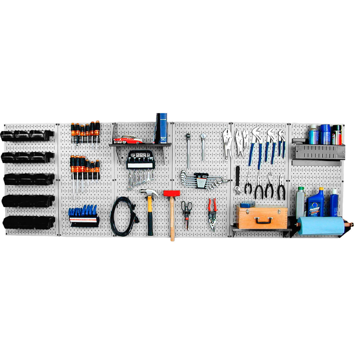 Picture of Wall Control B1296747 Pegboard Master Workbench Kit&#44; Gray & Black - 96 x 32 x 9 in.