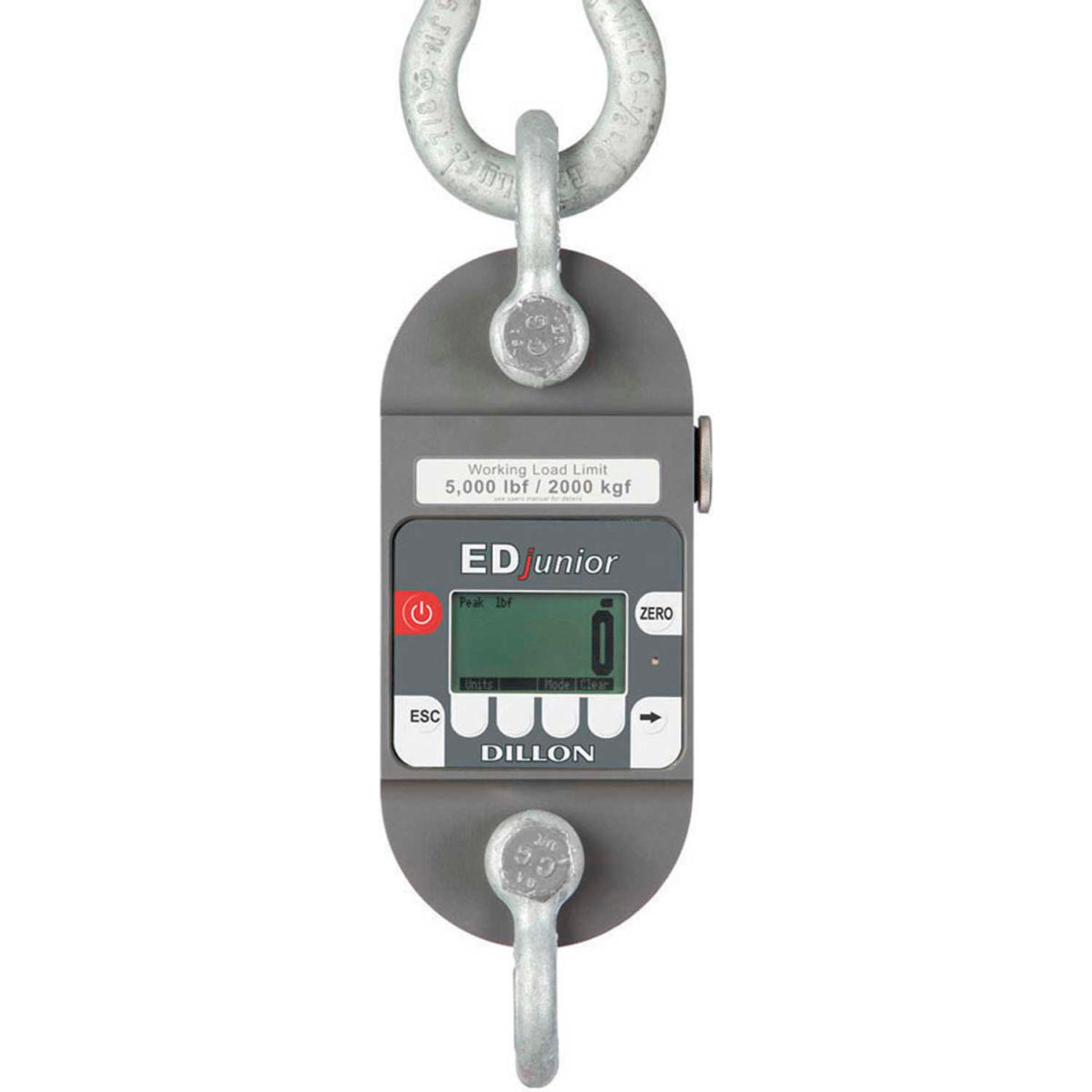 10, 000 x 10 lbs Edjunior Dynamometer with Shackles