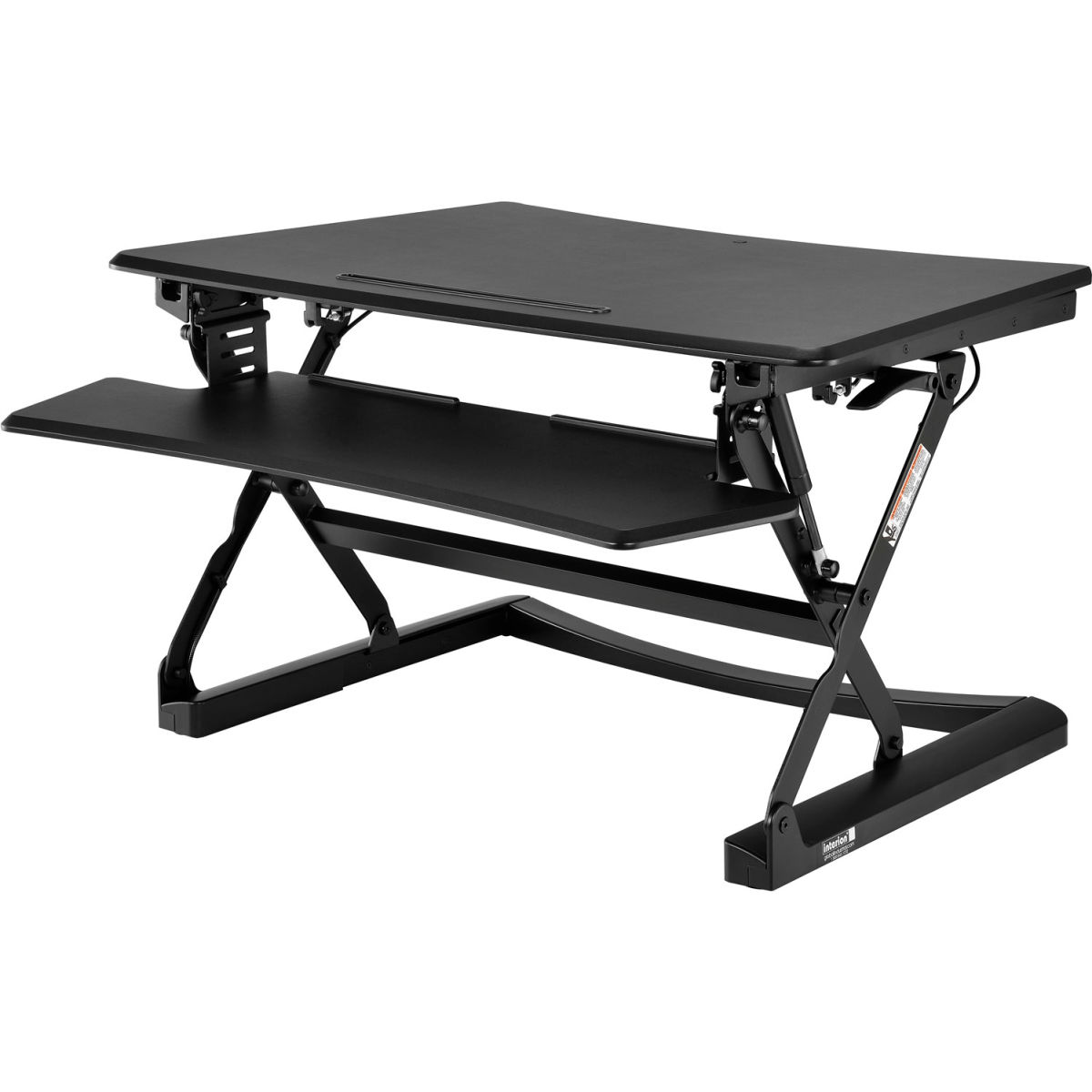670167 Interion Height Adjustable Sit-Stand Desk Converter with Full Width Keyboard -  Loctek Ergonomic Technology