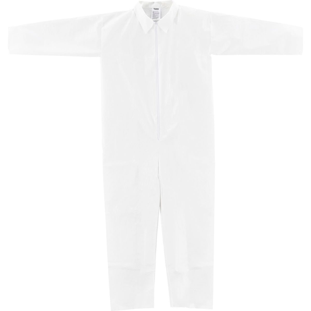 Global Industrial & Disposable Microporous Coverall with Open Wrists & Ankles - White, Large - 25 per Case