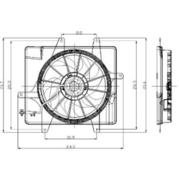 B2740163 2811502 Engine Cooling Fan Assembly