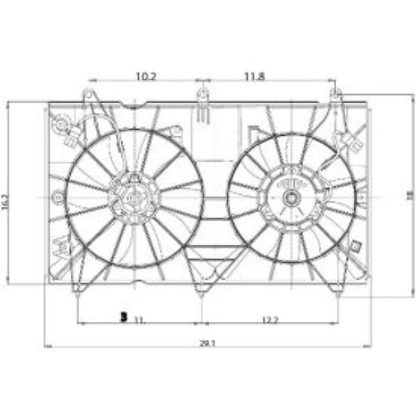 B2741124 2811526 Engine Cooling Fan Assembly