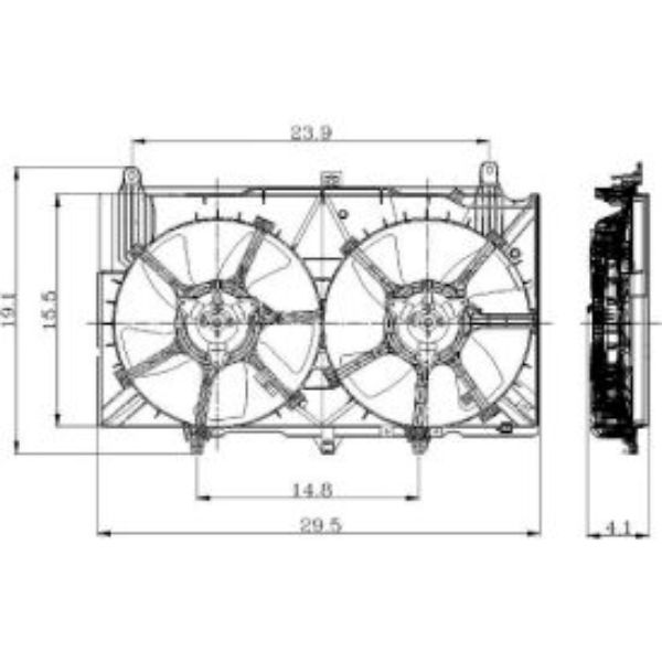 B2741451 2811556 Engine Cooling Fan Assembly