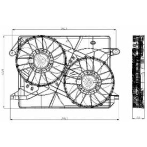 B2740630 2811574 Engine Cooling Fan Assembly