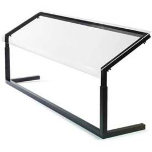 Picture of Carlisle Sanitary Maintenance B632403 924803 - 48 in. Adjustable Single-Sided Sneeze Guard, Black