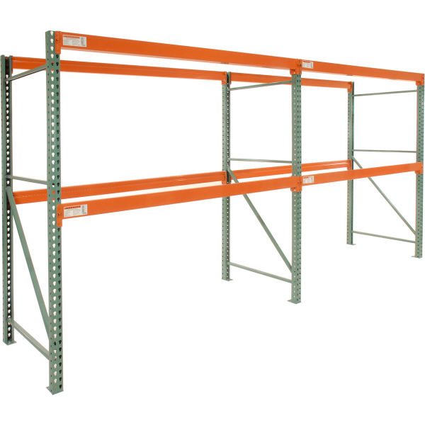 96 x 96 x 36 in. Tear Drop Add-On Pallet Rack, Green & Orange