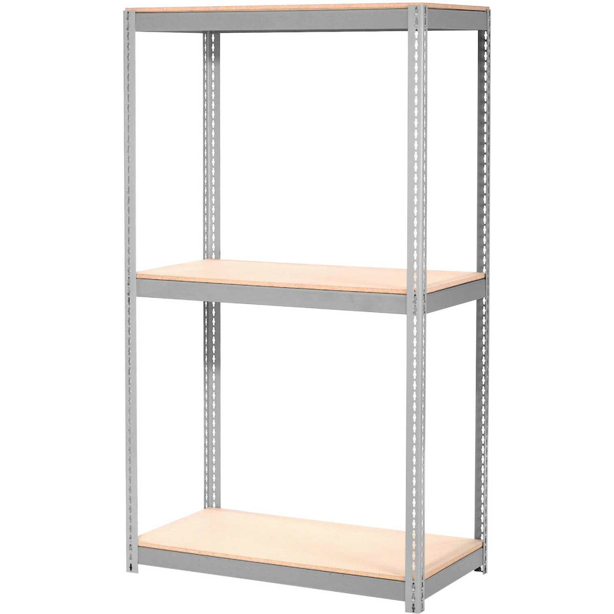 84 x 36 x 24 in. Expandable 3 Level Starter Rack with Wood Deck, Gray