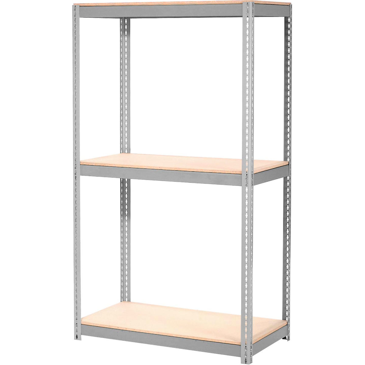 84 x 72 x 36 in. Expandable 3 Level Starter Rack with Wood Deck, Gray