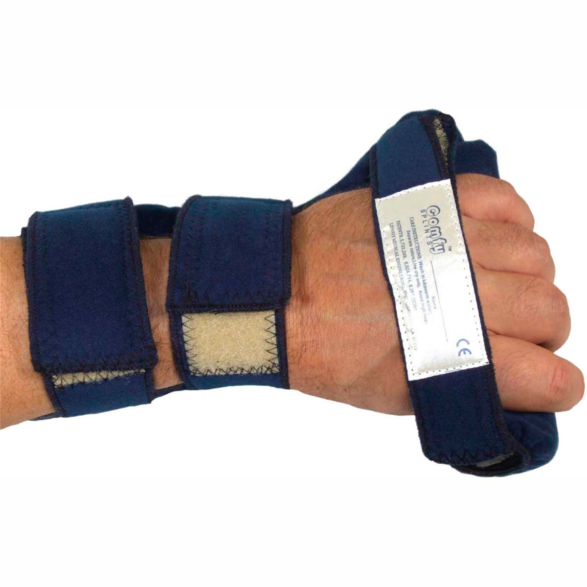 B2196750 Adult Small, Right Comfy Splints Comfy C-Grip Hand Orthosis with 1 Cover & 2 Soft Rolls -  Fabrication Enterprises