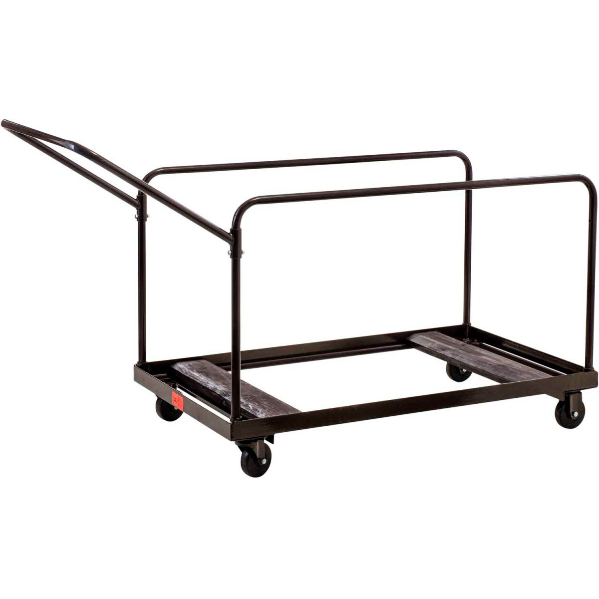 B2217192 Interion Multi-Use Table Transport Dolly Cart - Brown - 10 Table