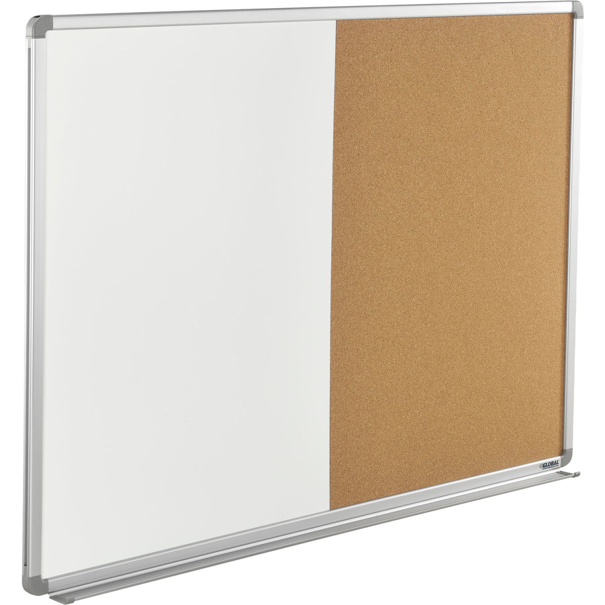 Global Industrial 695636 Combination Board with Whiteboard & Cork - 48 x 36 in.