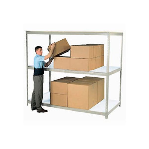 Picture of Global Industrial B2297844 Additional Shelf with Laminated Deck - Gray - 72 x 24 in.