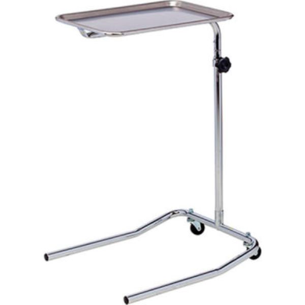 M-21 Single Post Mayo Stand - Chrome - Adjustable Height - Durable Design