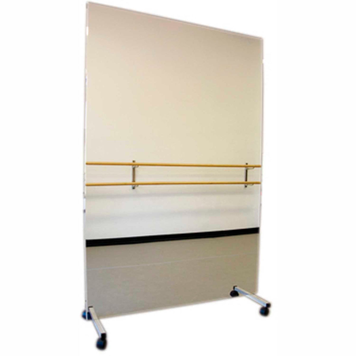 Vertical Ultra-Safe Glassless Mirror with Mobile Caster Base - 60 x 72 in.