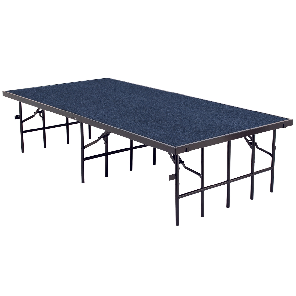 Portable Stage with Carpet - Blue - 96 x 48 x 24 in.