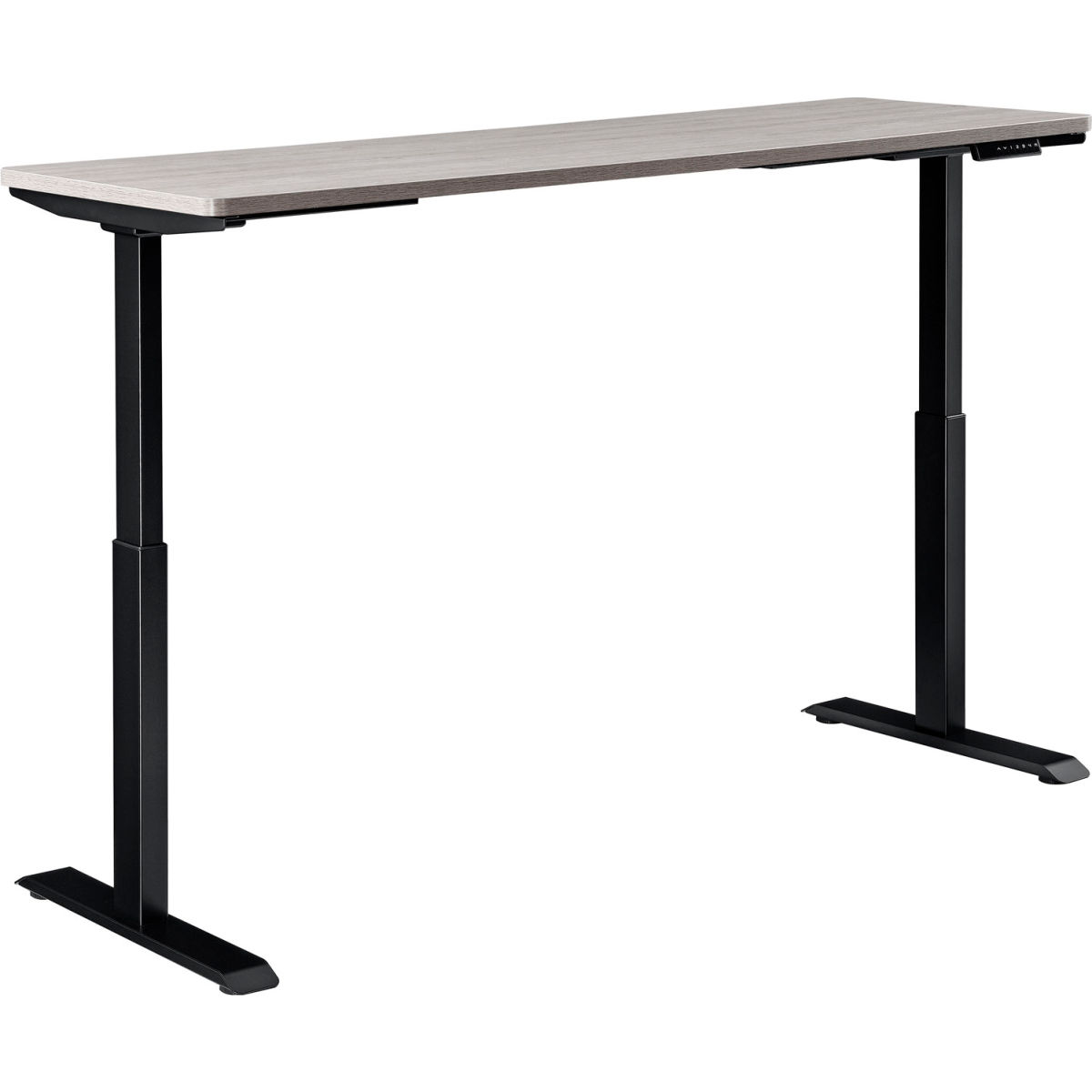 Global Industrial 695781GY Interion Electric Height Adjustable Table with Black Base, Gray - 72 x 30 in.