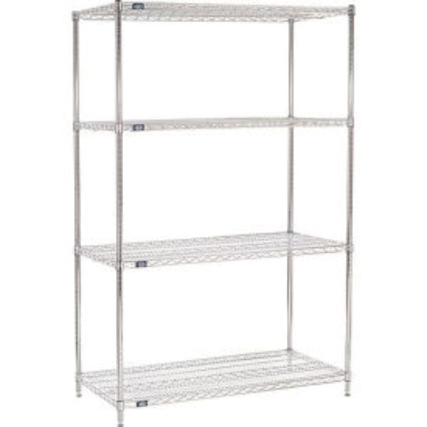 63 x 36 x 24 in. Nexel ESD Starter 4 Tier Wire Shelving