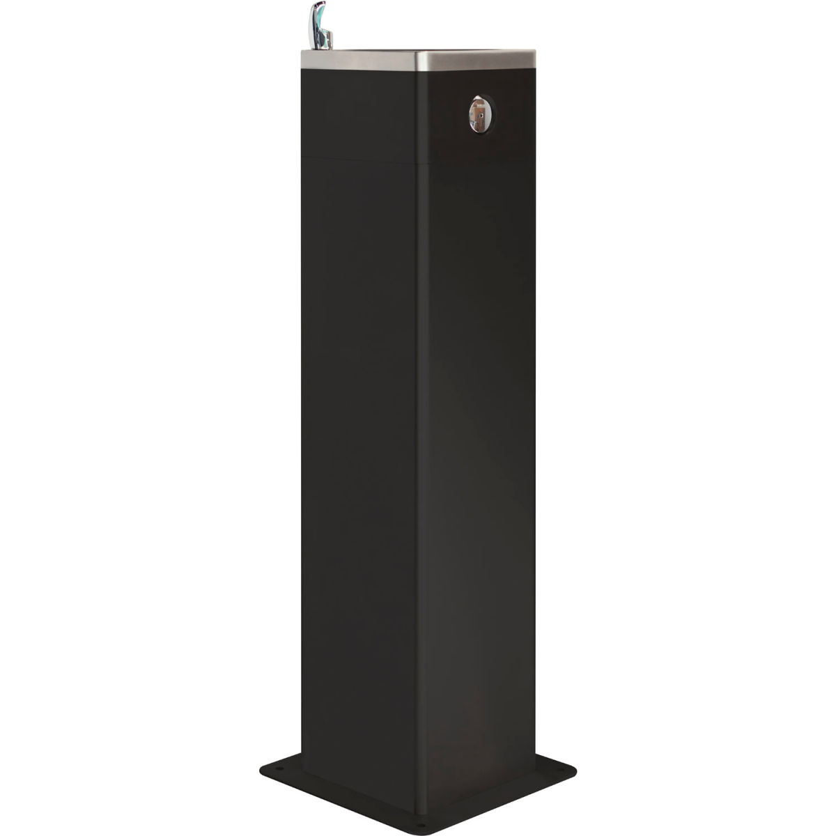 Outdoor Pedestal Drinking Fountain, Black