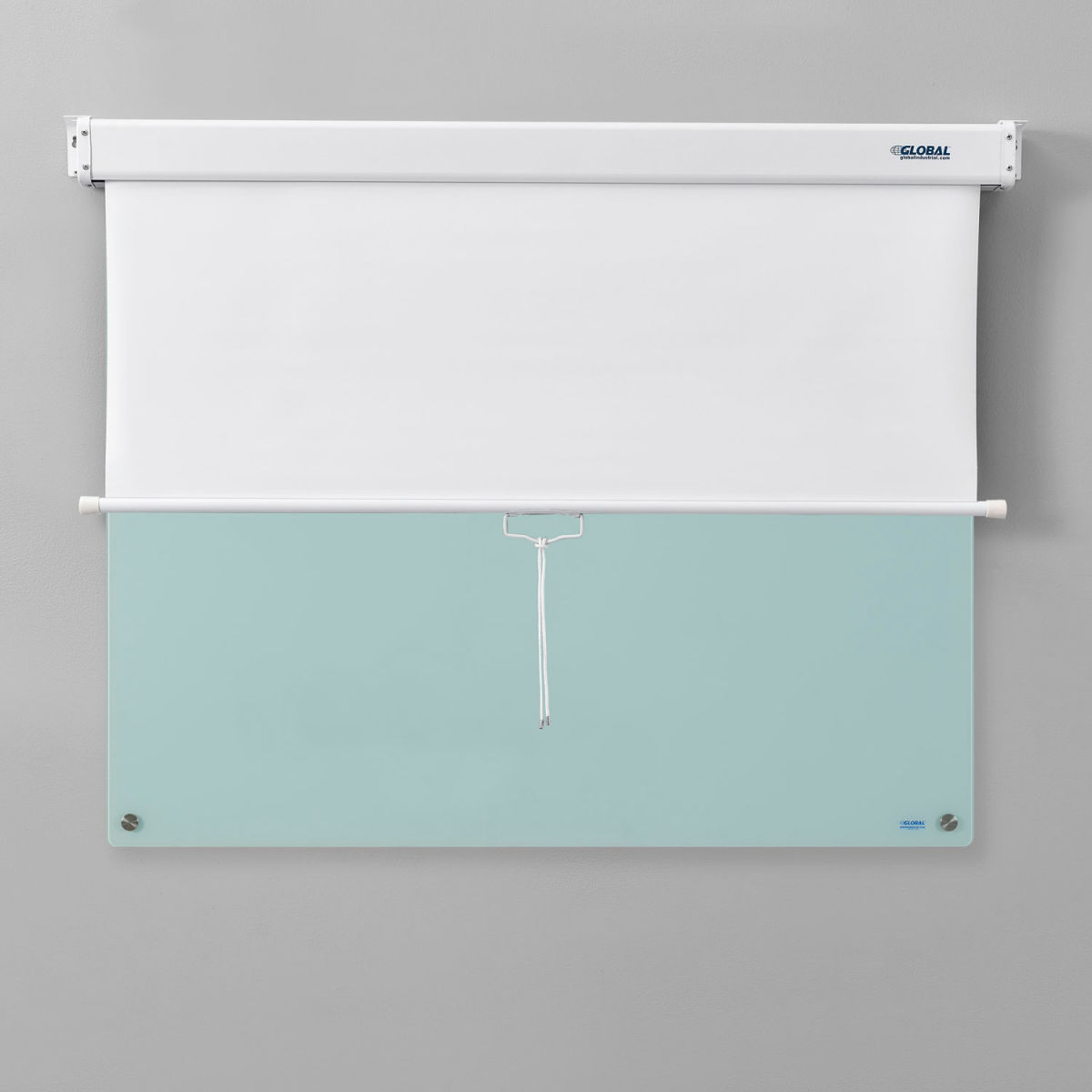 Global Industrial 695719 Pull Down Privacy Screens for 48 in. Dry Erase Boards