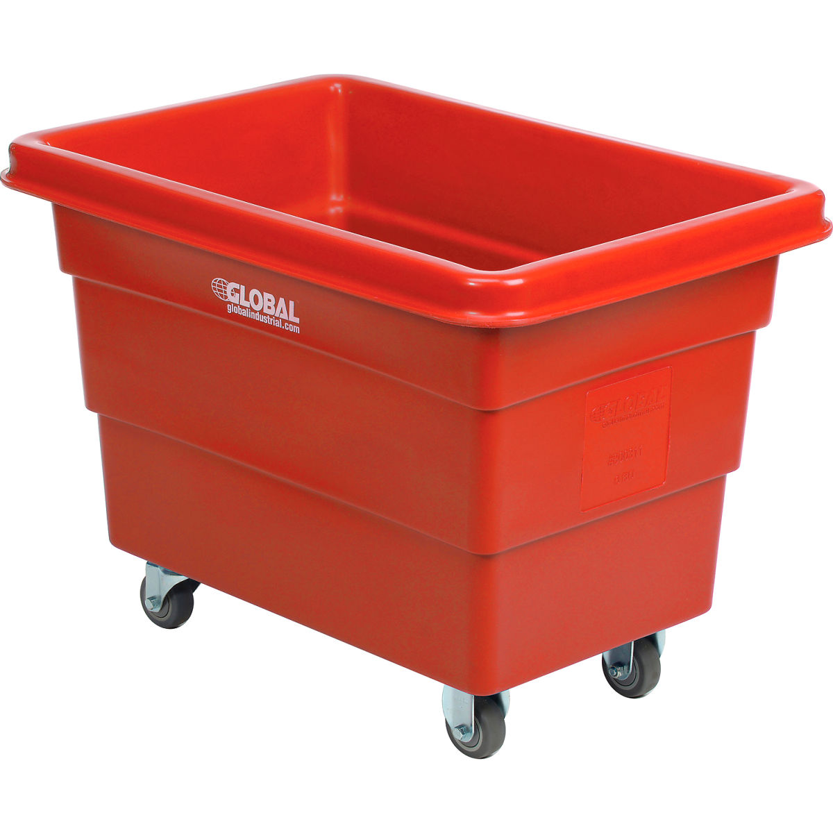 6 Bushel Direct Mount Base Red Plastic Bulk Box Truck