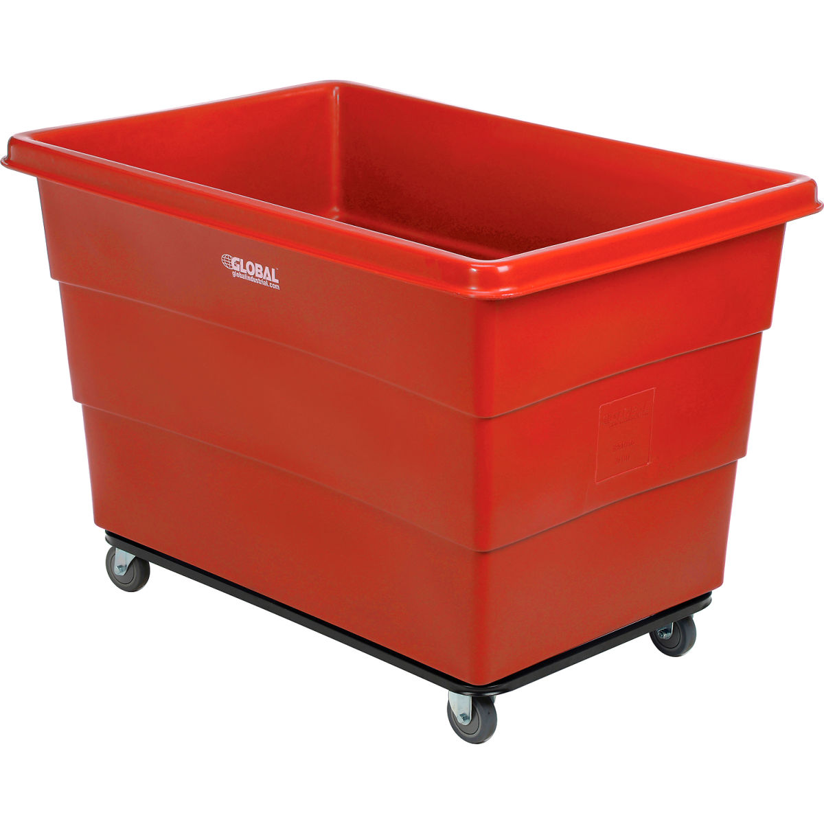 20 Bushel Steel Chassis Base Red Plastic Bulk Box Truck