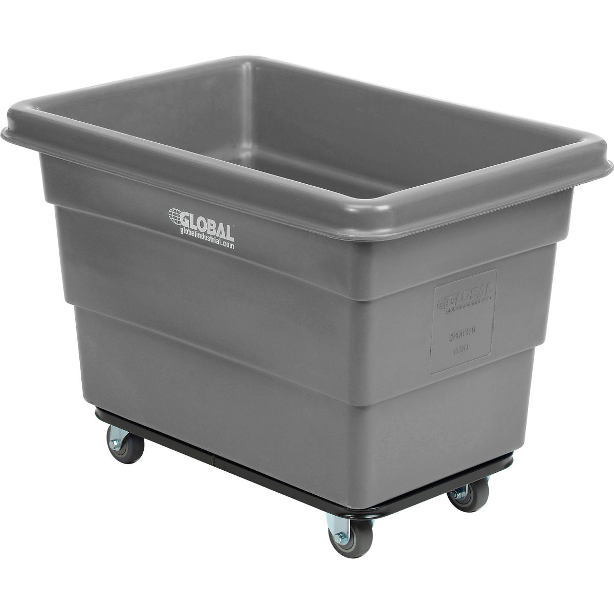 6 Bushel Steel Chassis Base Gray Plastic Bulk Box Truck